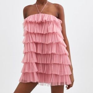 Pink Zara tulle dress